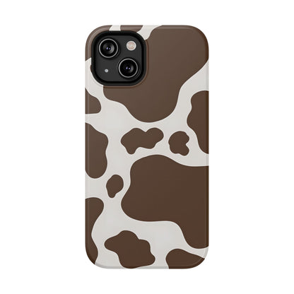 Brown Cow Print Phone Case – MagSafe Compatible for iPhone & Samsung Galaxy