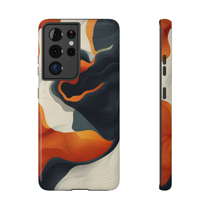 Topographical Abstract Wave Phone Case – MagSafe Compatible for iPhone & Samsung Galaxy