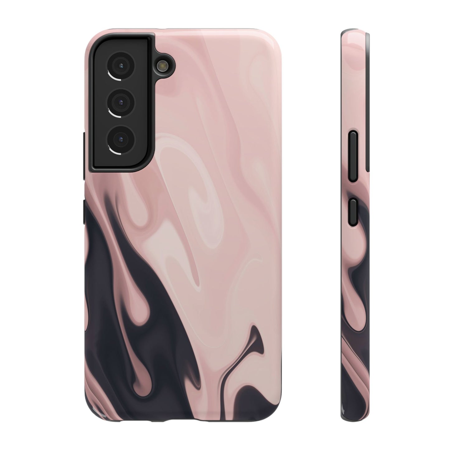 Blush Noir Ink Flow Phone Case – MagSafe Compatible for iPhone & Samsung Galaxy