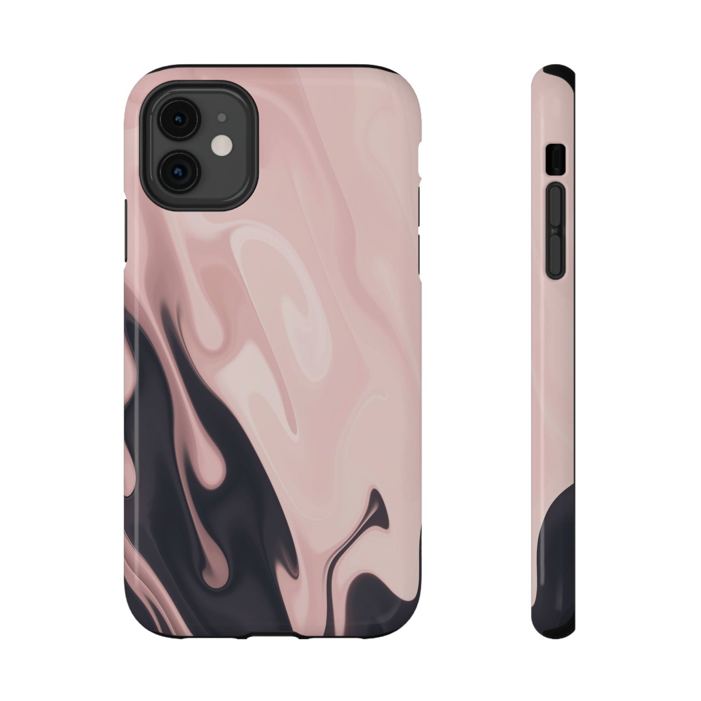 Blush Noir Ink Flow Phone Case – MagSafe Compatible for iPhone & Samsung Galaxy