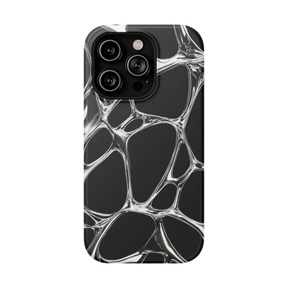 Liquid Metal Abstract Phone Case – MagSafe Compatible for iPhone & Samsung Galaxy