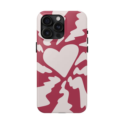 Cute Simplistic Heart Design for iPhone 11-15 All Sizes