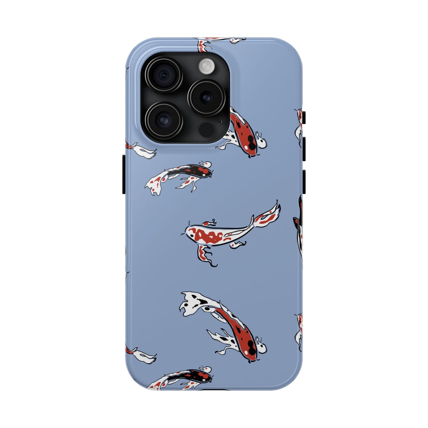 Minimalistic Chinese Koi Fish Painting for iPhone 11-15 All Sizes