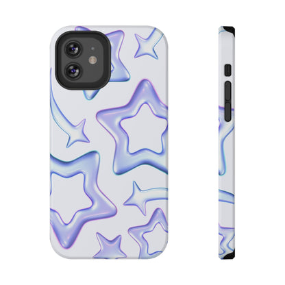 Y2K Iridescent Jelly Star Pattern Phone Case – MagSafe Compatible for iPhone & Samsung Galaxy
