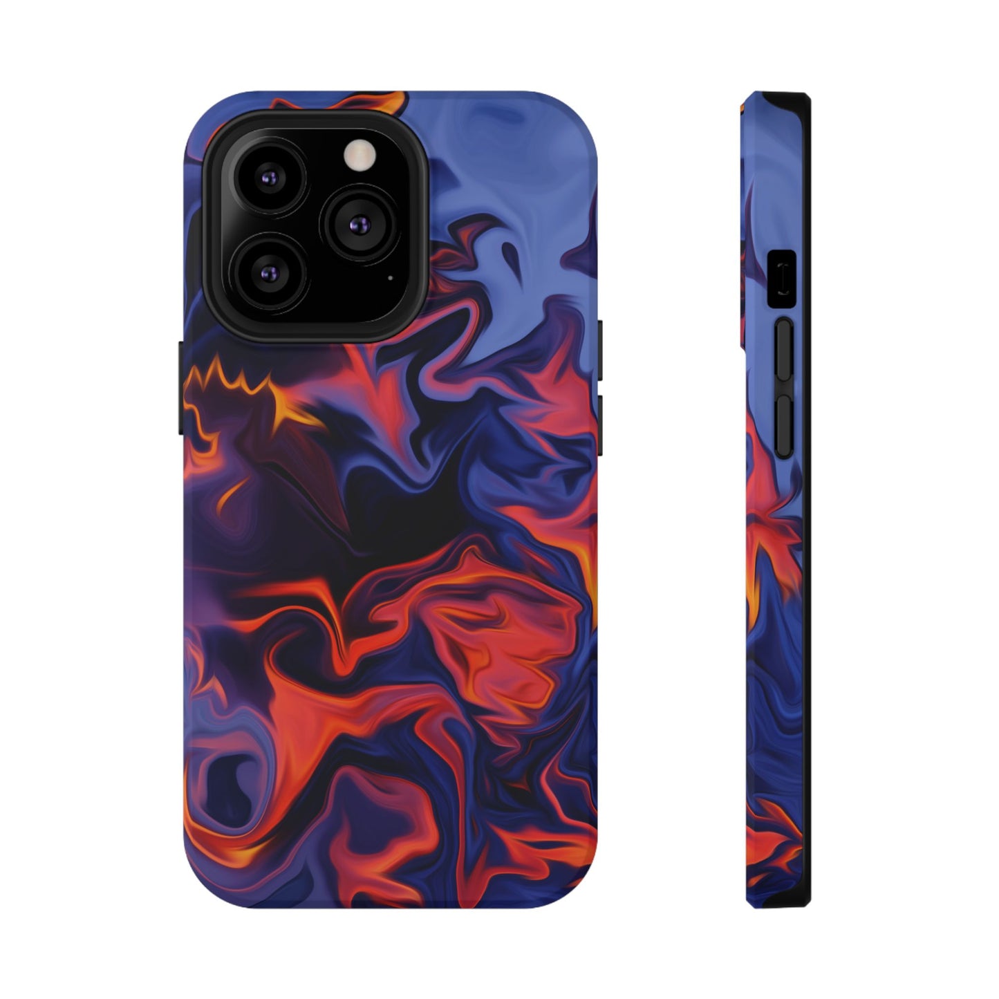 Fiery Swirl Abstract Phone Case – MagSafe Compatible for iPhone & Samsung Galaxy
