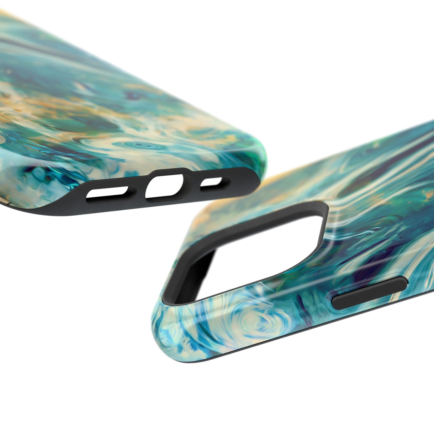 Oceanic Flow Abstract Phone Case – MagSafe Compatible for iPhone & Samsung Galaxy