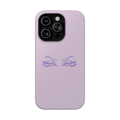 Sassy Line Art Eyes Phone Case – MagSafe Compatible for iPhone & Samsung Galaxy