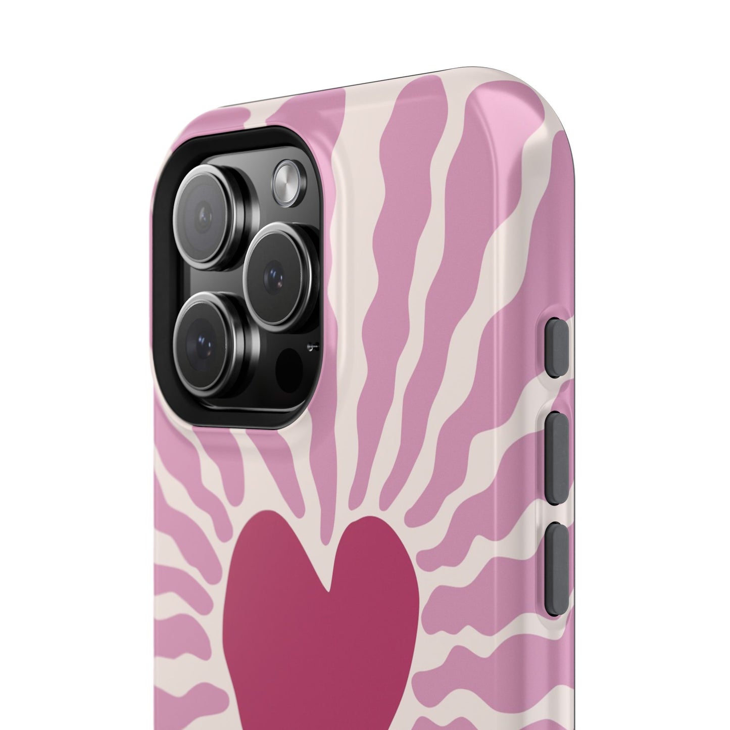 Retro Radiant Heart Phone Case – MagSafe Compatible for iPhone & Samsung Galaxy