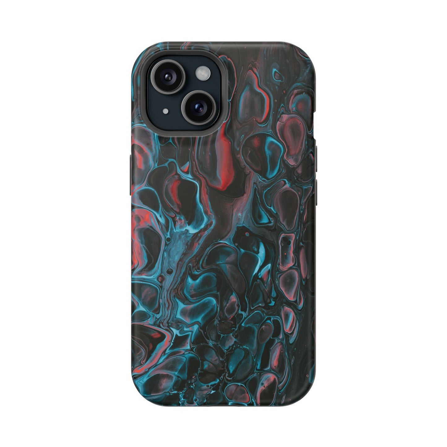 Dark Abyss Iridescent Texture Phone Case – MagSafe Compatible for iPhone & Samsung Galaxy