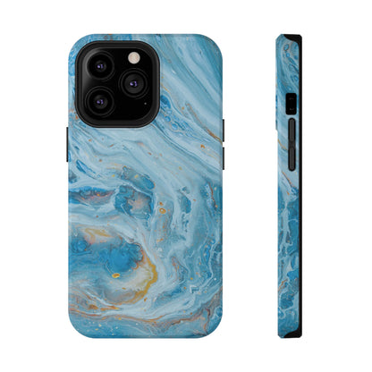 Ocean Swirl Blue Marble Phone Case – MagSafe Compatible for iPhone & Samsung Galaxy