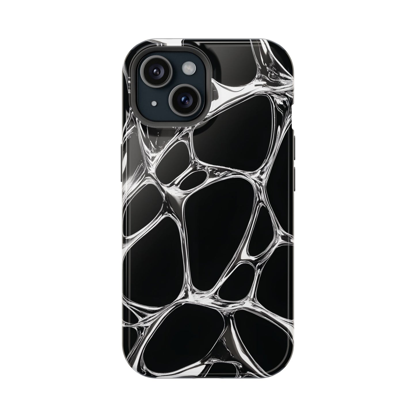 Liquid Metal Abstract Phone Case – MagSafe Compatible for iPhone & Samsung Galaxy