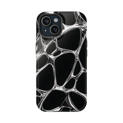 Liquid Metal Abstract Phone Case – MagSafe Compatible for iPhone & Samsung Galaxy