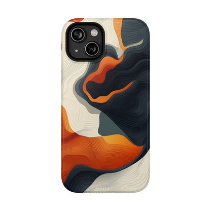 Topographical Abstract Wave Phone Case – MagSafe Compatible for iPhone & Samsung Galaxy