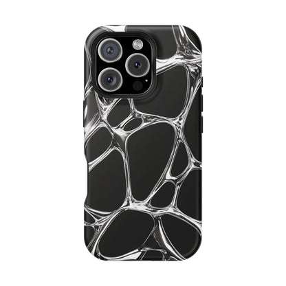 Liquid Metal Abstract Phone Case – MagSafe Compatible for iPhone & Samsung Galaxy