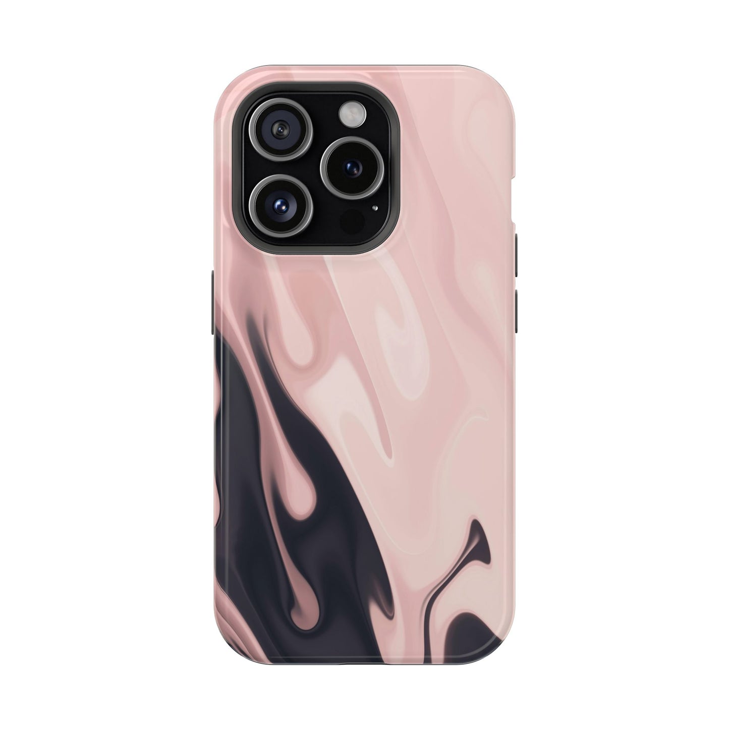 Blush Noir Ink Flow Phone Case – MagSafe Compatible for iPhone & Samsung Galaxy