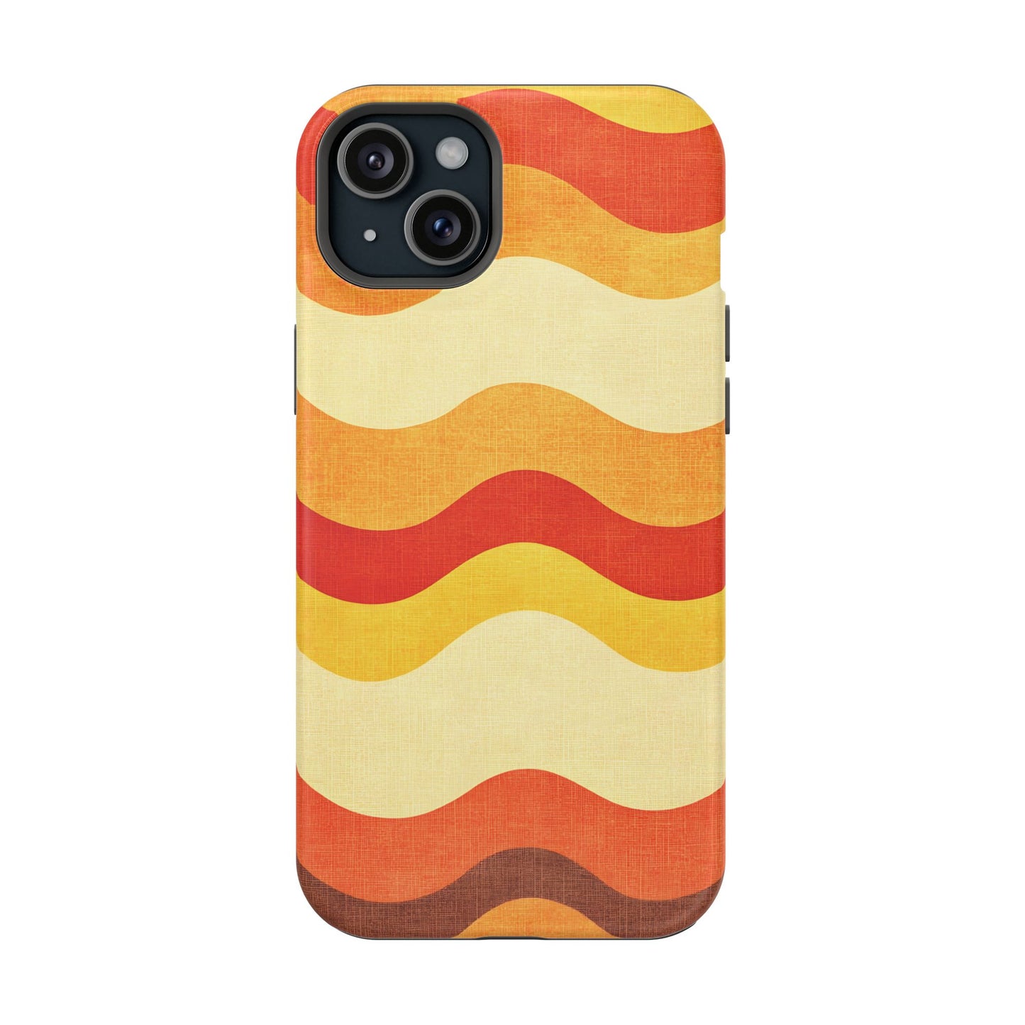 Retro Sunset Waves Phone Case – MagSafe Compatible for iPhone & Samsung Galaxy