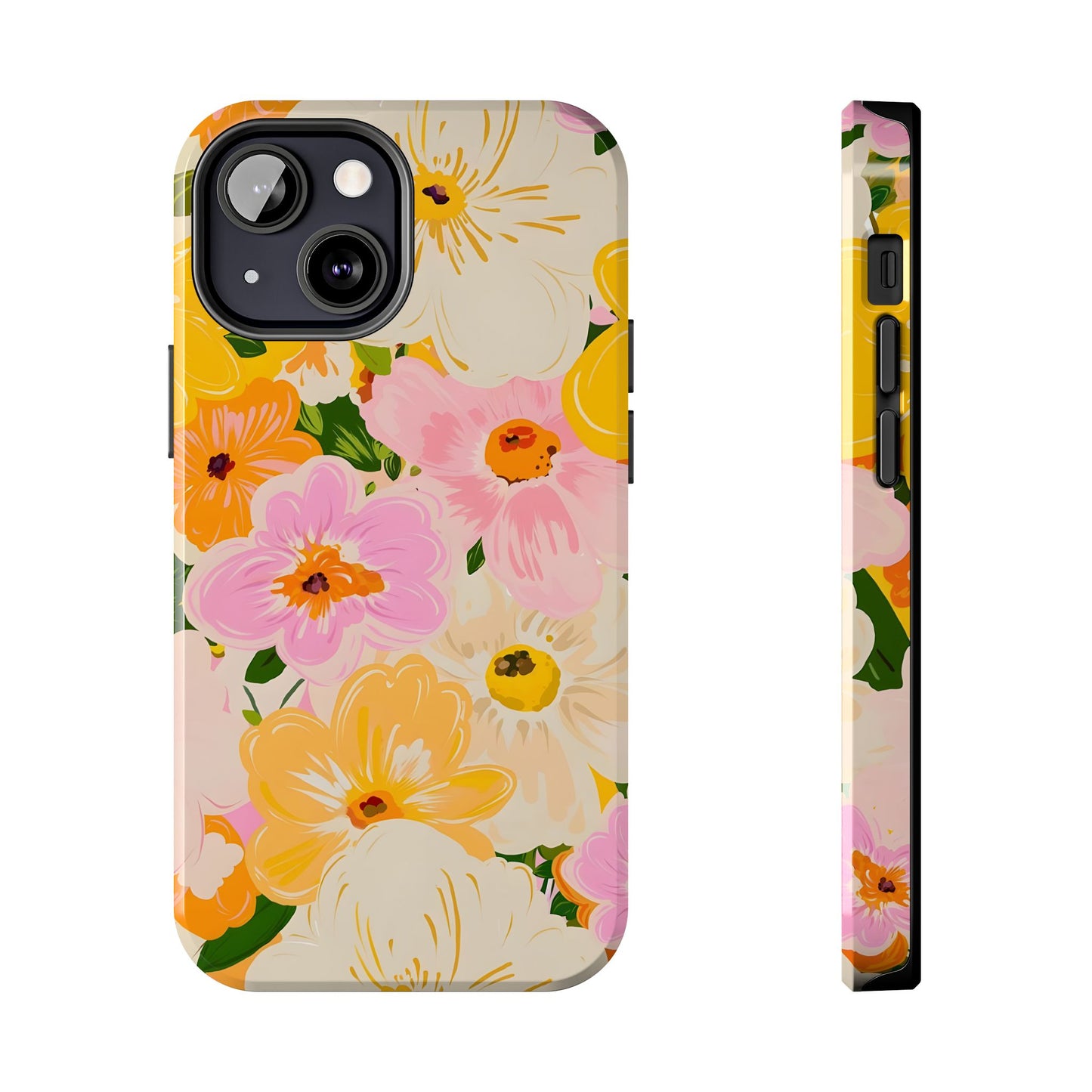 Pink & Yellow Floral iPhone Case - iPhone 15-11 All Sizes