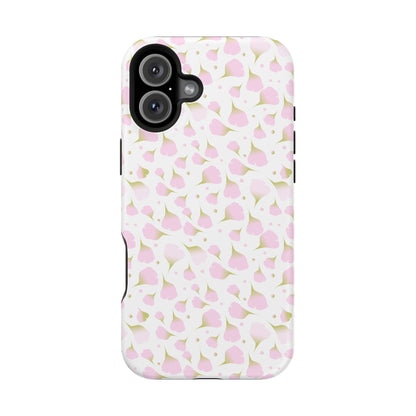 Soft Pink Petal Pattern Phone Case – MagSafe Compatible for iPhone & Samsung Galaxy