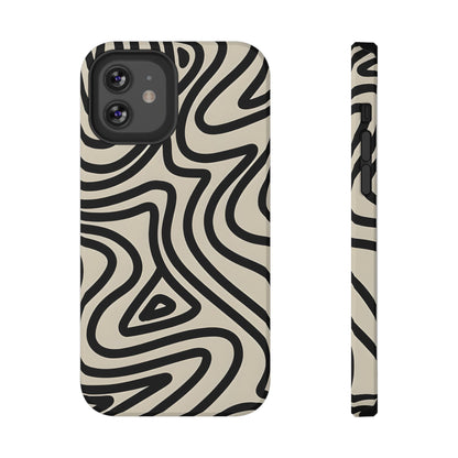 Abstract Maze Line Art Phone Case – MagSafe Compatible for iPhone & Samsung Galaxy