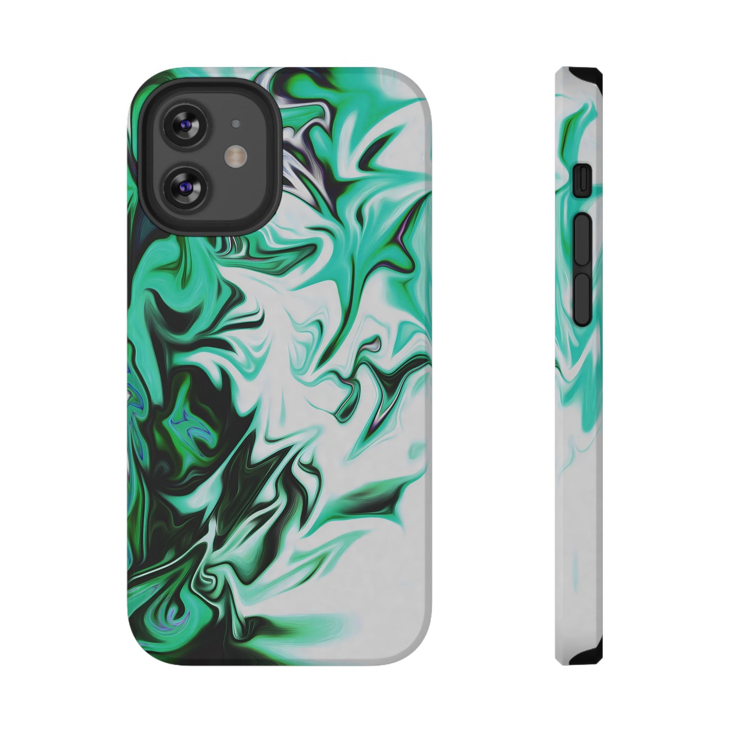 Emerald Green Marble Swirl Phone Case – MagSafe Compatible for iPhone & Samsung Galaxy