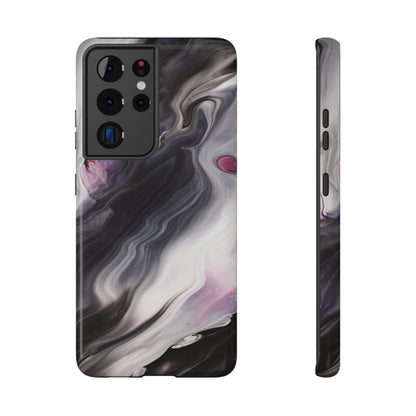 Galaxy Smoke Noir Marble Phone Case – MagSafe Compatible for iPhone & Samsung Galaxy