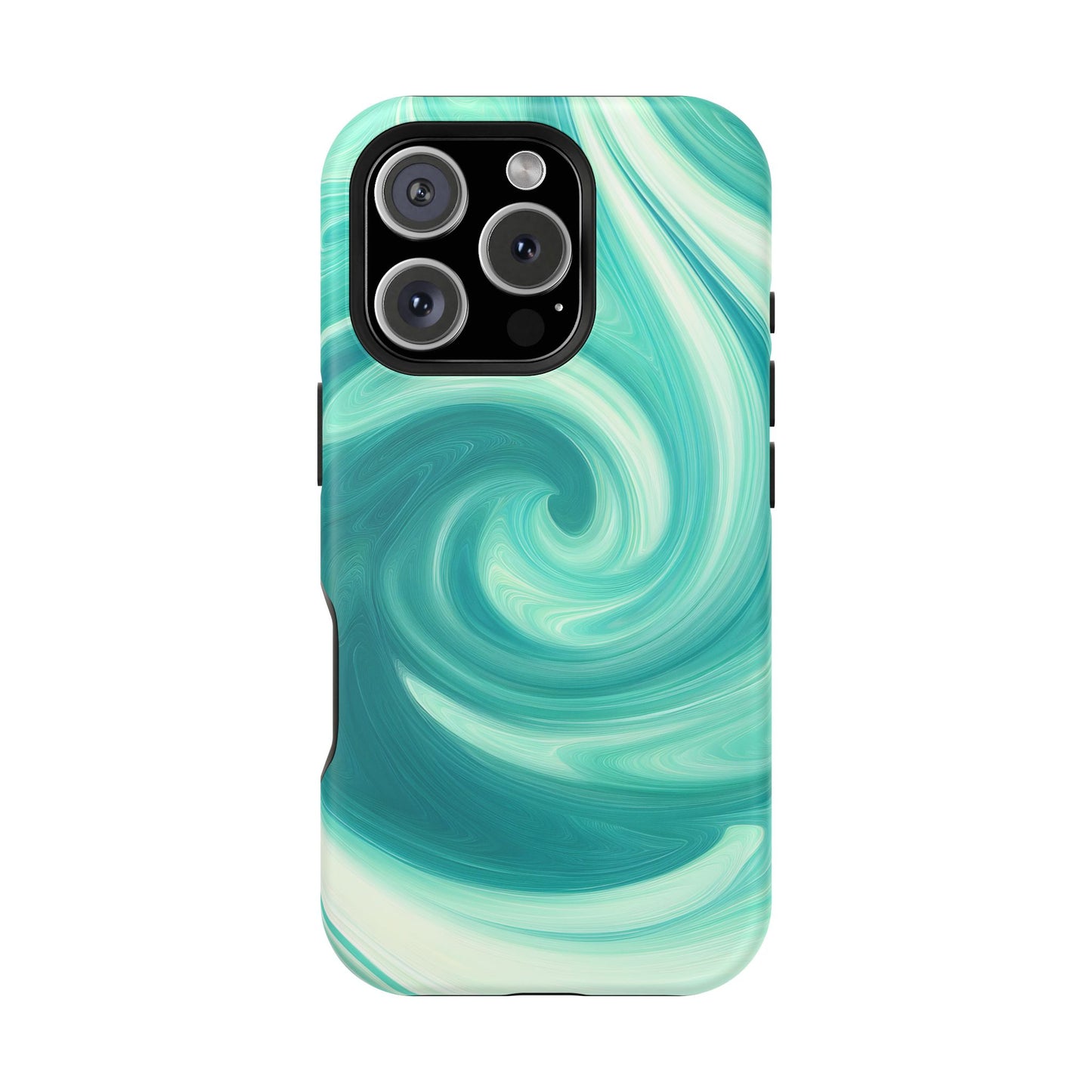 Turquoise Swirl Abstract Phone Case – MagSafe Compatible for iPhone & Samsung Galaxy