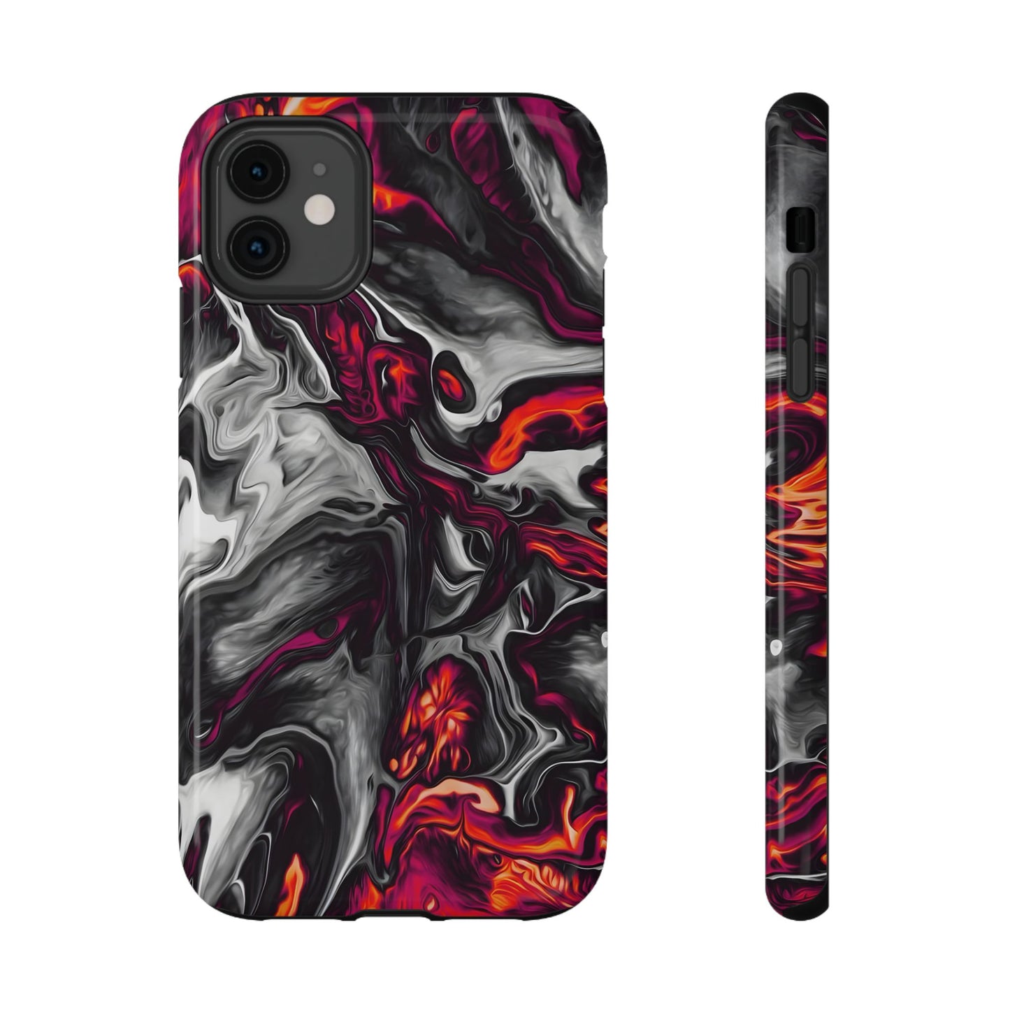 Dark Marble Swirl Phone Case – MagSafe Compatible for iPhone & Samsung Galaxy