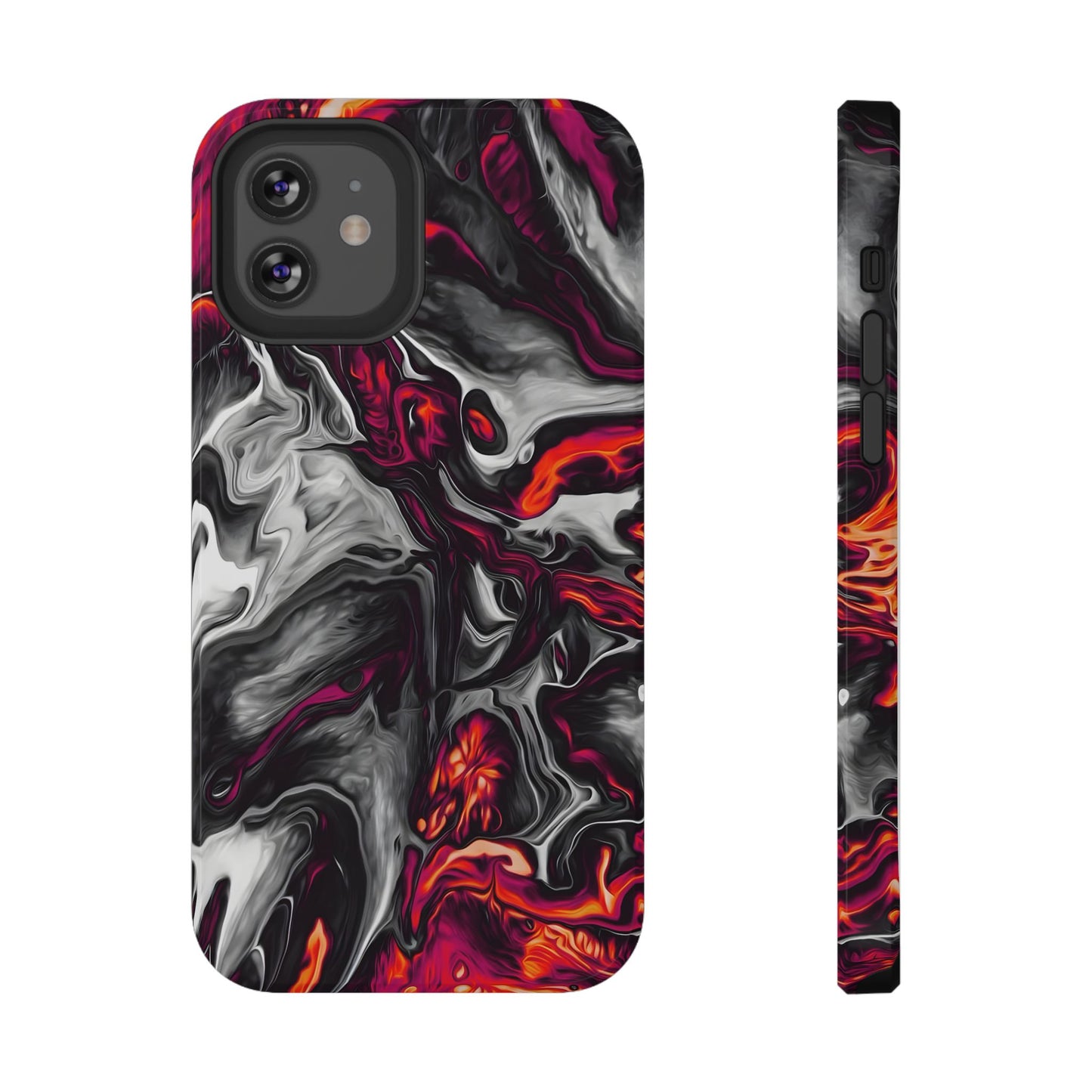 Dark Marble Swirl Phone Case – MagSafe Compatible for iPhone & Samsung Galaxy