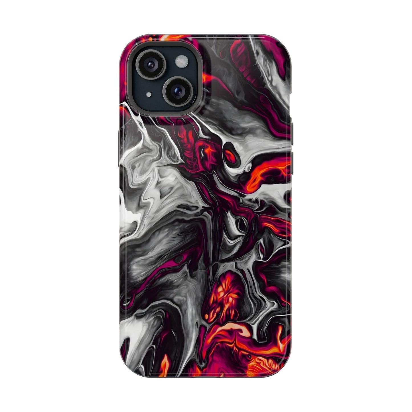 Dark Marble Swirl Phone Case – MagSafe Compatible for iPhone & Samsung Galaxy