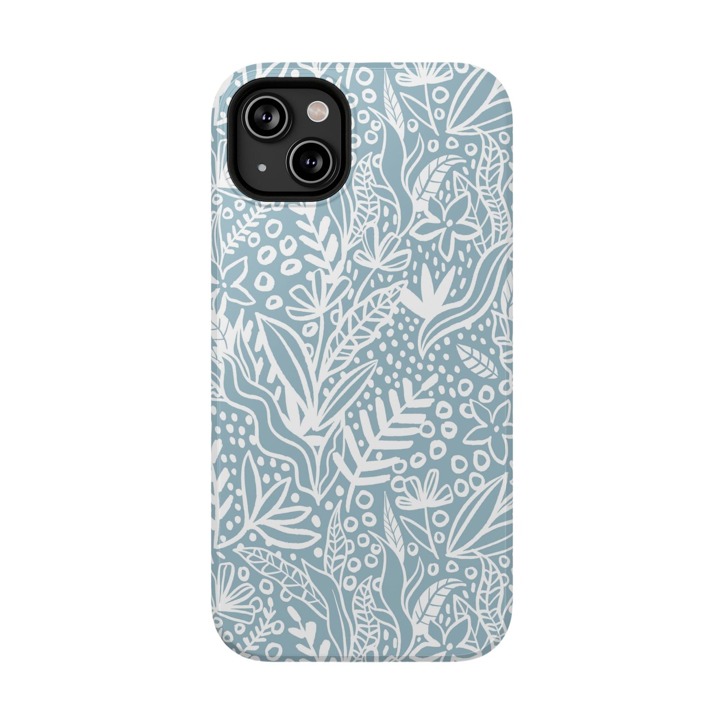 Boho Botanical Doodle Phone Case – MagSafe Compatible for iPhone & Samsung Galaxy