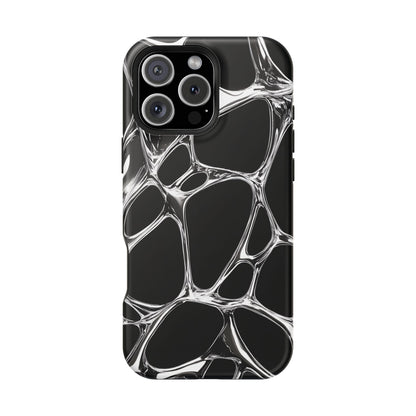 Liquid Metal Abstract Phone Case – MagSafe Compatible for iPhone & Samsung Galaxy