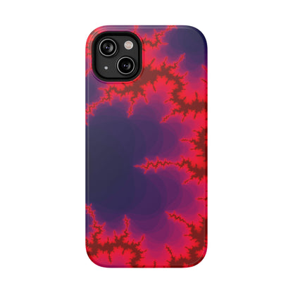 Neon Fractal Lightning Phone Case – MagSafe Compatible for iPhone & Samsung Galaxy