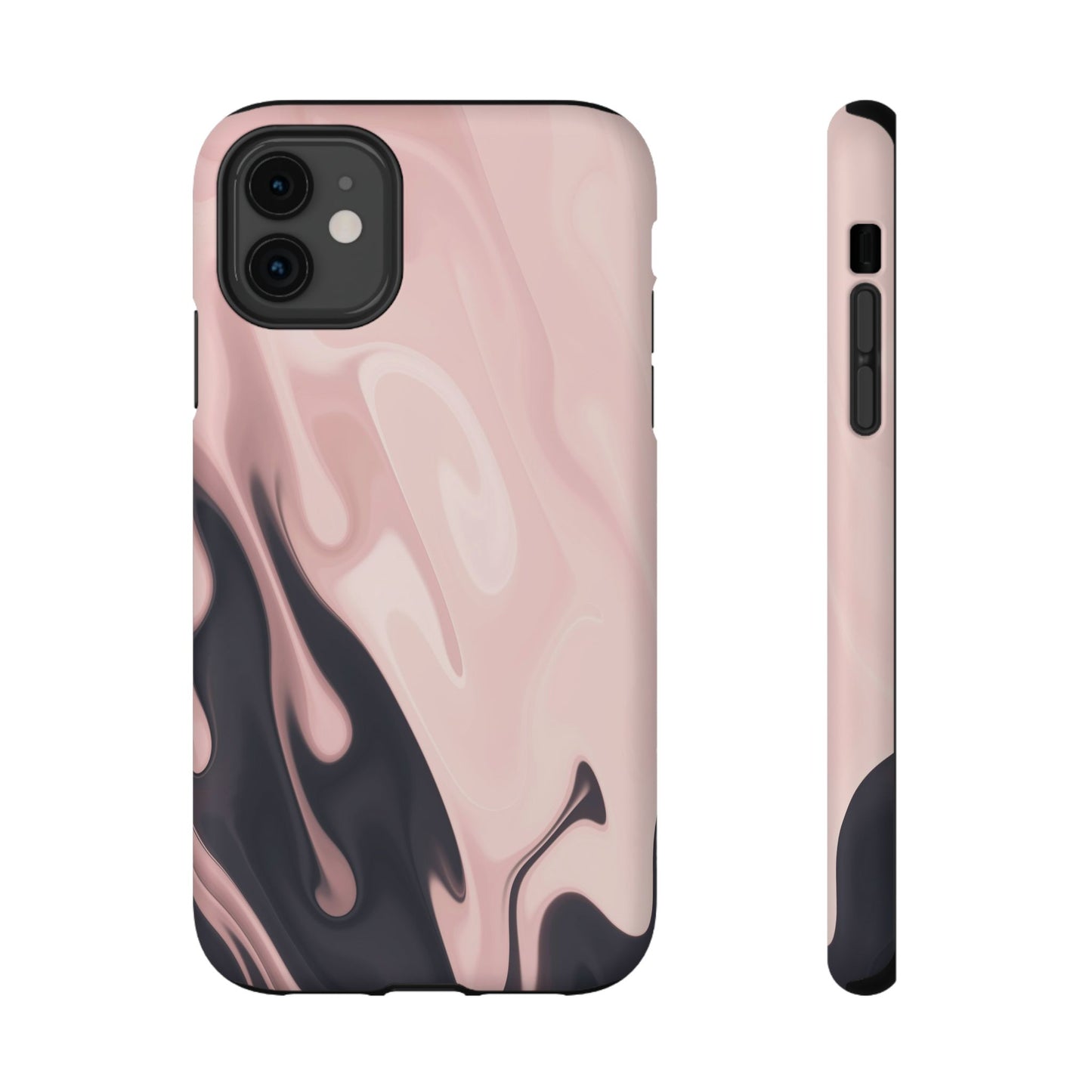 Blush Noir Ink Flow Phone Case – MagSafe Compatible for iPhone & Samsung Galaxy