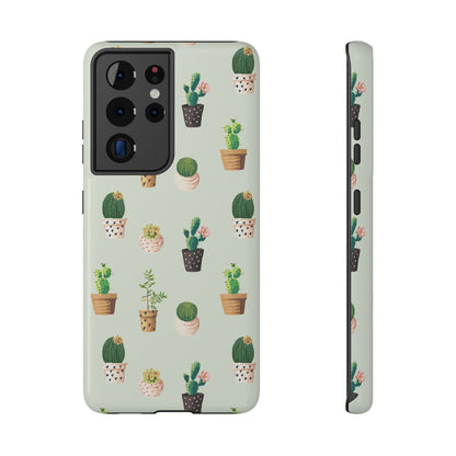 Desert Bloom Cactus Phone Case – Cute Succulent Print, MagSafe Compatible for iPhone & Samsung Galaxy