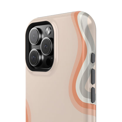 Minimalist Neutral Wavy Phone Case – MagSafe Compatible for iPhone & Samsung Galaxy