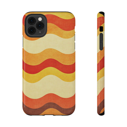 Retro Sunset Waves Phone Case – MagSafe Compatible for iPhone & Samsung Galaxy