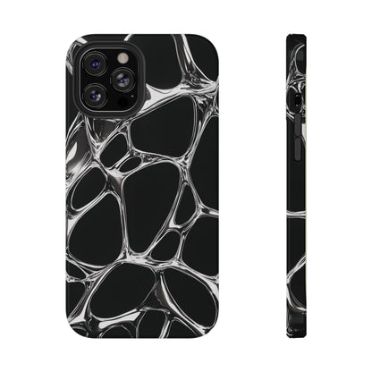Liquid Metal Abstract Phone Case – MagSafe Compatible for iPhone & Samsung Galaxy