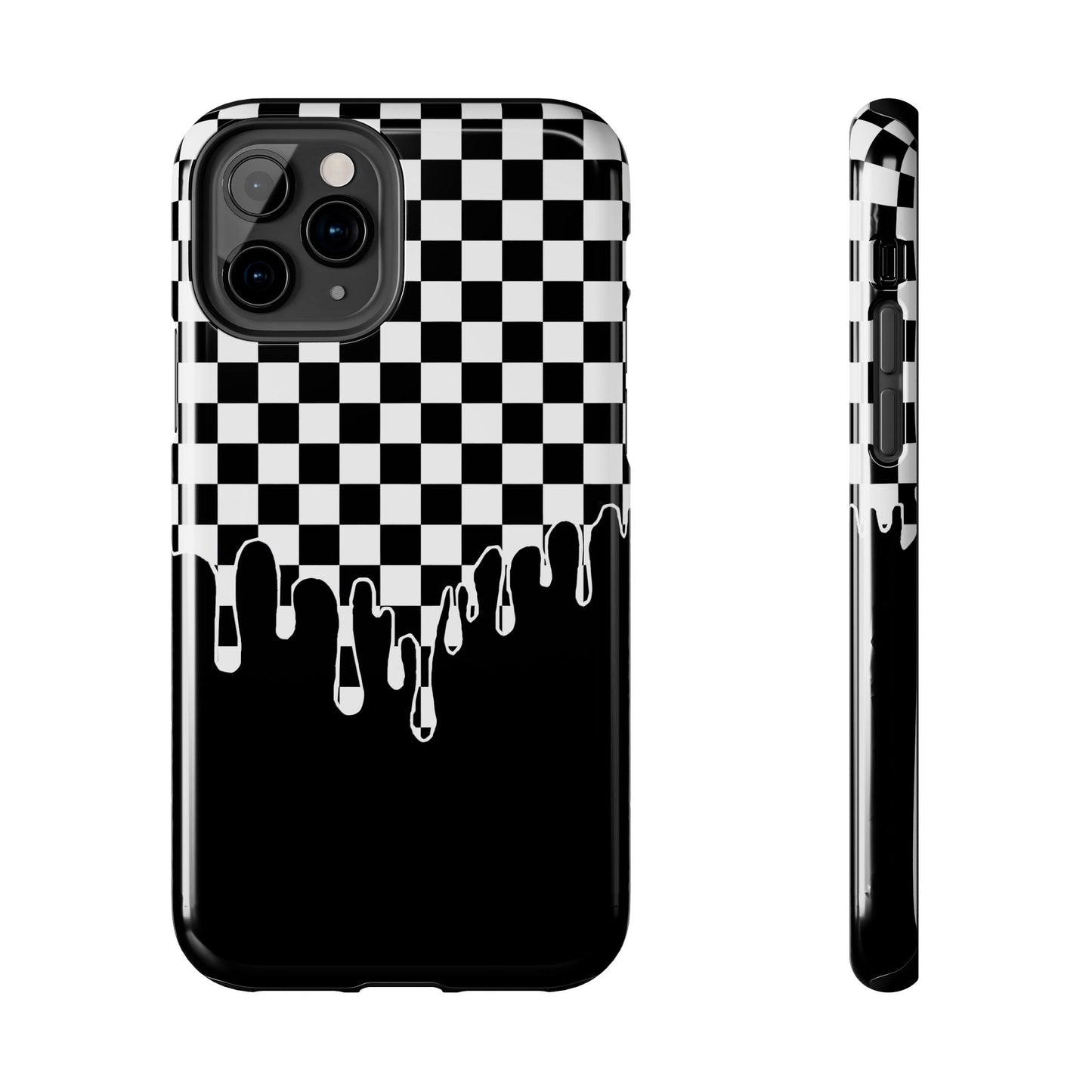 Melting Checkered Tough Case - iPhone 15-11 All Sizes