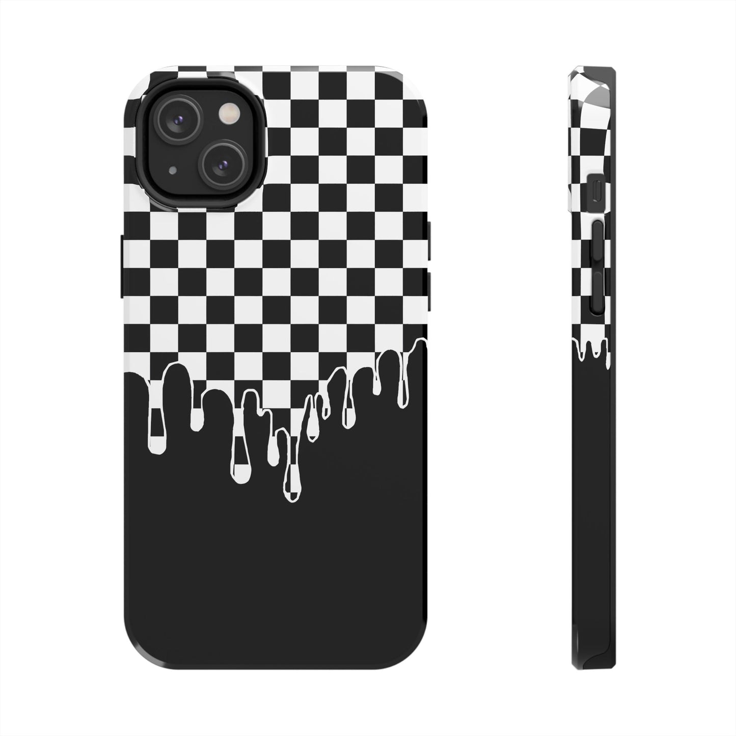 Melting Checkered Tough Case - iPhone 15-11 All Sizes