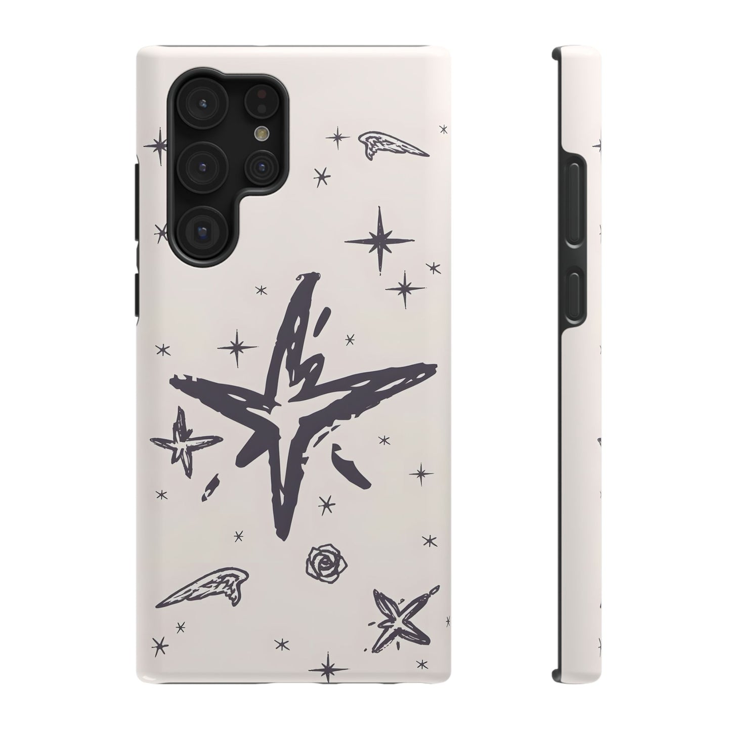 Sketch Star Doodle Phone Case – MagSafe Compatible for iPhone & Samsung Galaxy