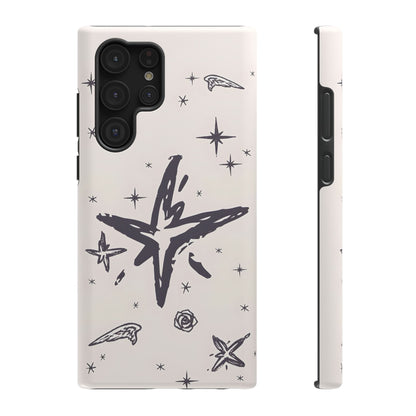 Sketch Star Doodle Phone Case – MagSafe Compatible for iPhone & Samsung Galaxy