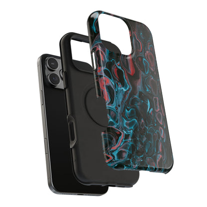 Dark Abyss Iridescent Texture Phone Case – MagSafe Compatible for iPhone & Samsung Galaxy