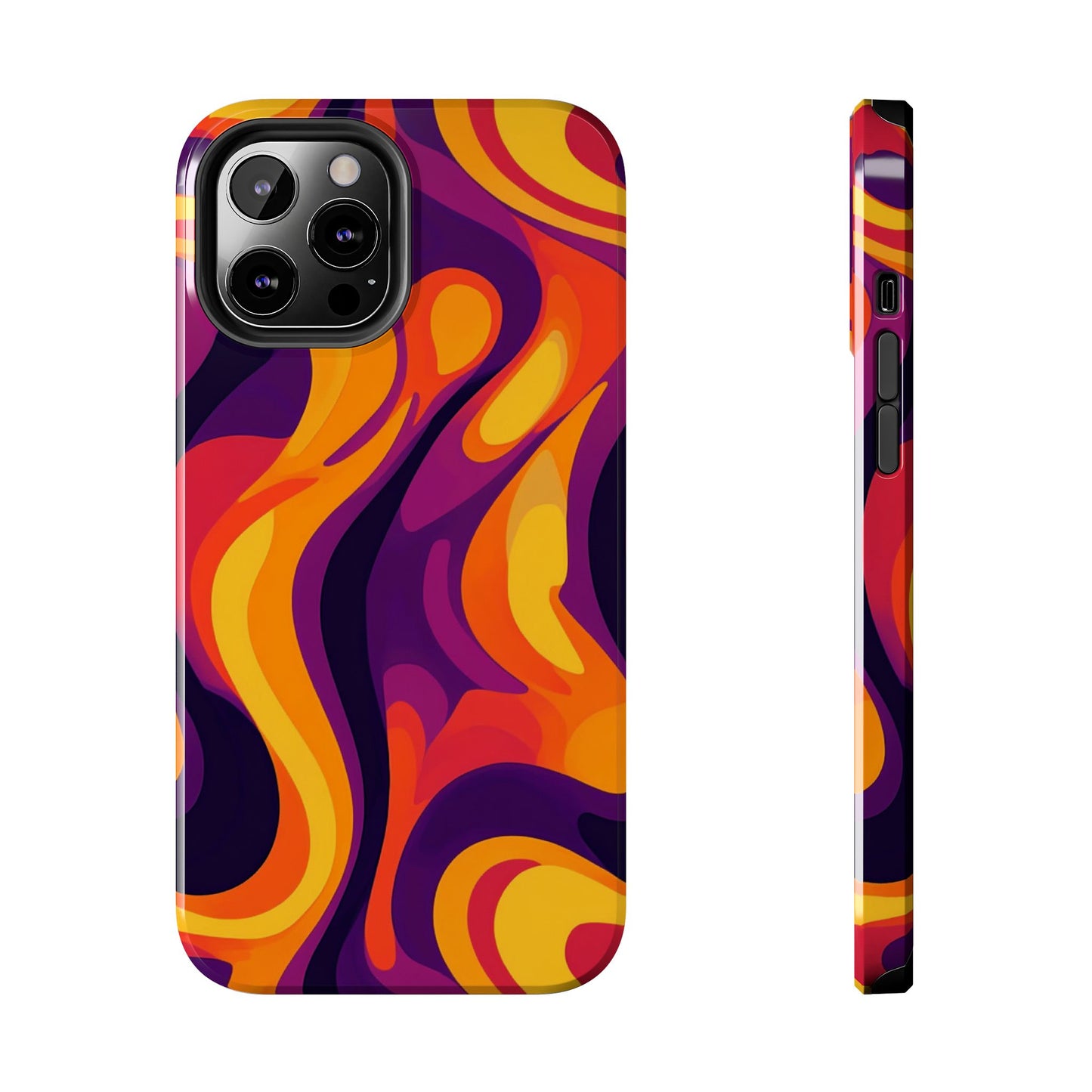 Vibrant Abstract Swirl iPhone Case – iPhone 11-16 - Premium Protection- MagSafe Compatible