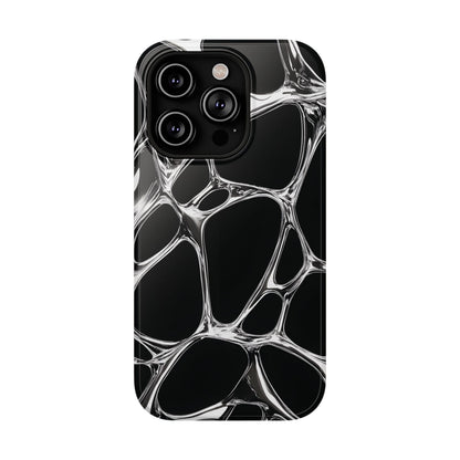 Liquid Metal Abstract Phone Case – MagSafe Compatible for iPhone & Samsung Galaxy