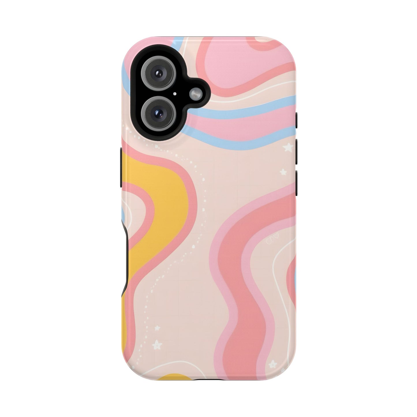 Retro Pastel Swirl iPhone Case – Stylish Design with Enhanced Protection - iPhone 11-16 MagSafe