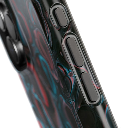 Dark Abyss Iridescent Texture Phone Case – MagSafe Compatible for iPhone & Samsung Galaxy