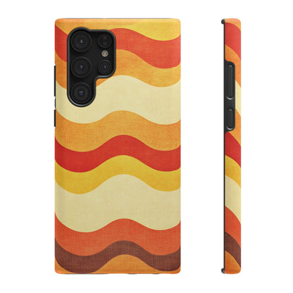 Retro Sunset Waves Phone Case – MagSafe Compatible for iPhone & Samsung Galaxy