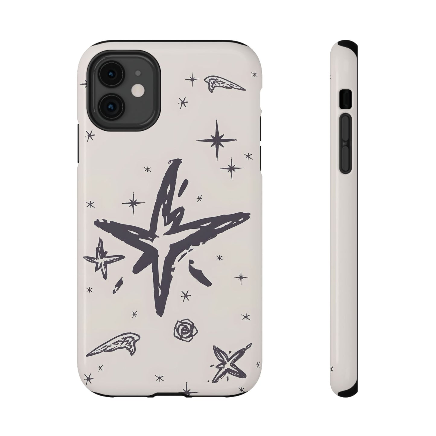 Sketch Star Doodle Phone Case – MagSafe Compatible for iPhone & Samsung Galaxy