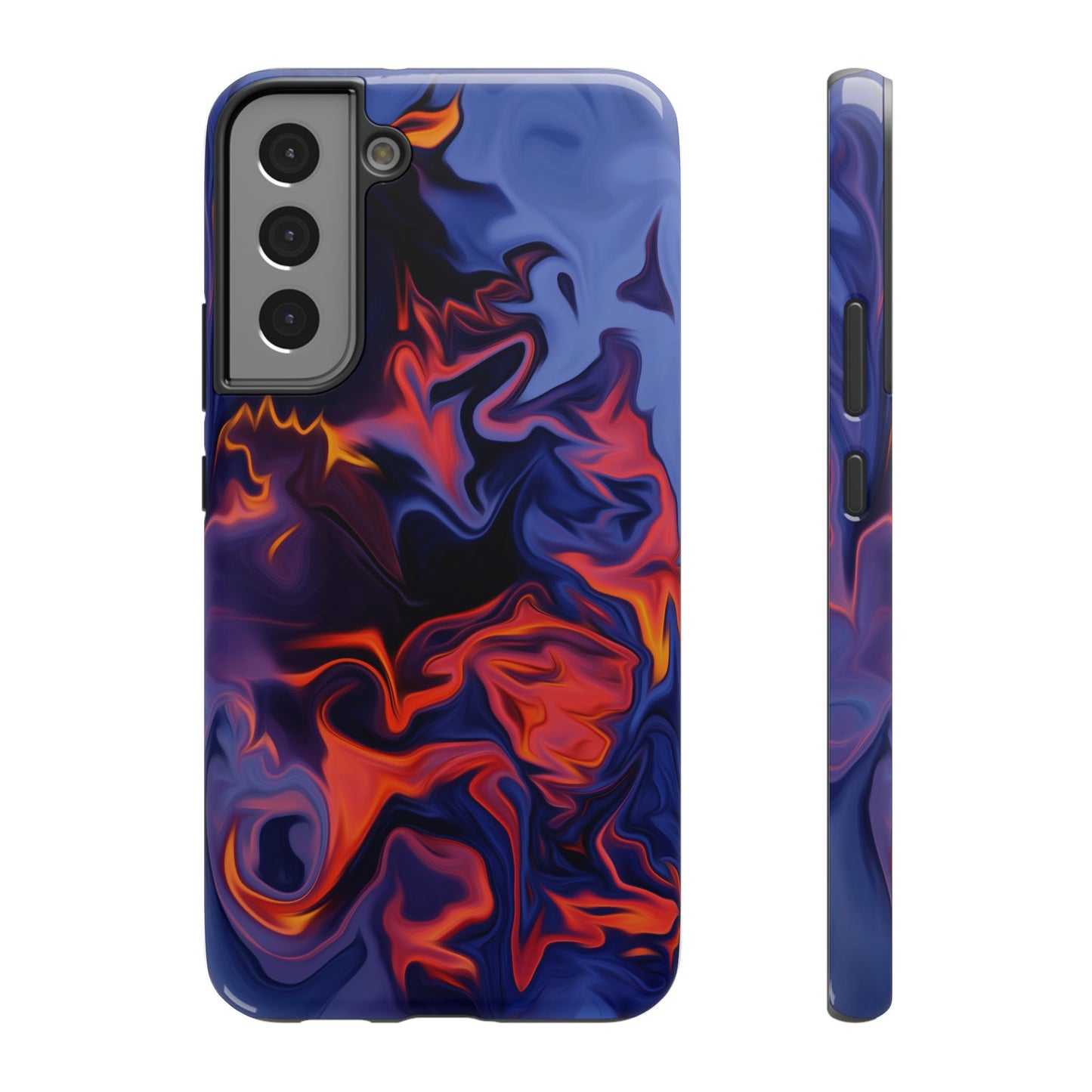 Fiery Swirl Abstract Phone Case – MagSafe Compatible for iPhone & Samsung Galaxy