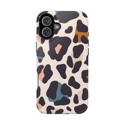 Modern Pastel Leopard Print Phone Case – MagSafe Compatible for iPhone & Samsung Galaxy